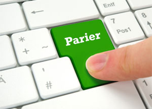 clavier bouton parier vert